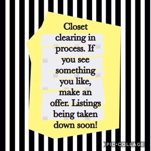 Clearing the closet!